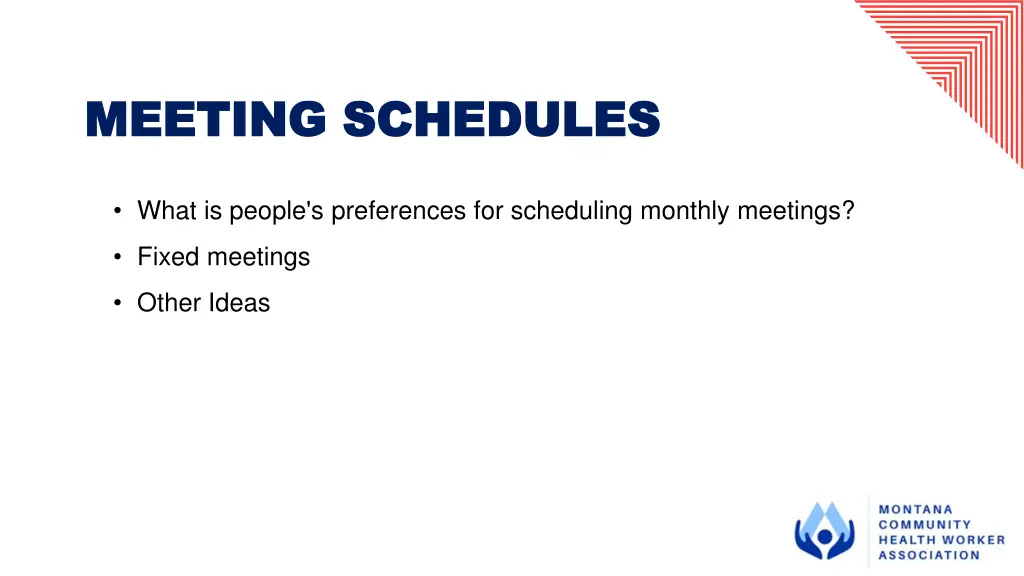 meeting schedules meeting schedules