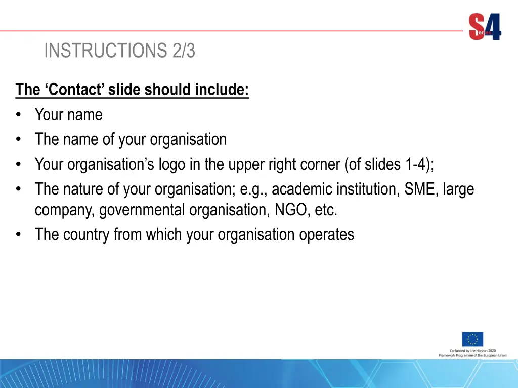 instructions 2 3