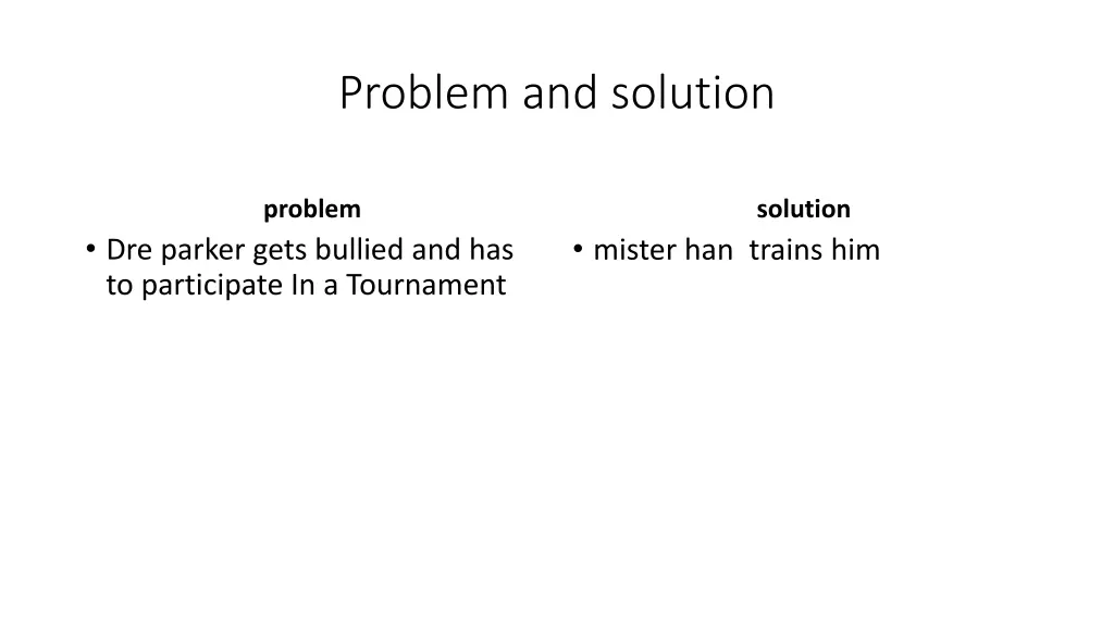 problem and solution