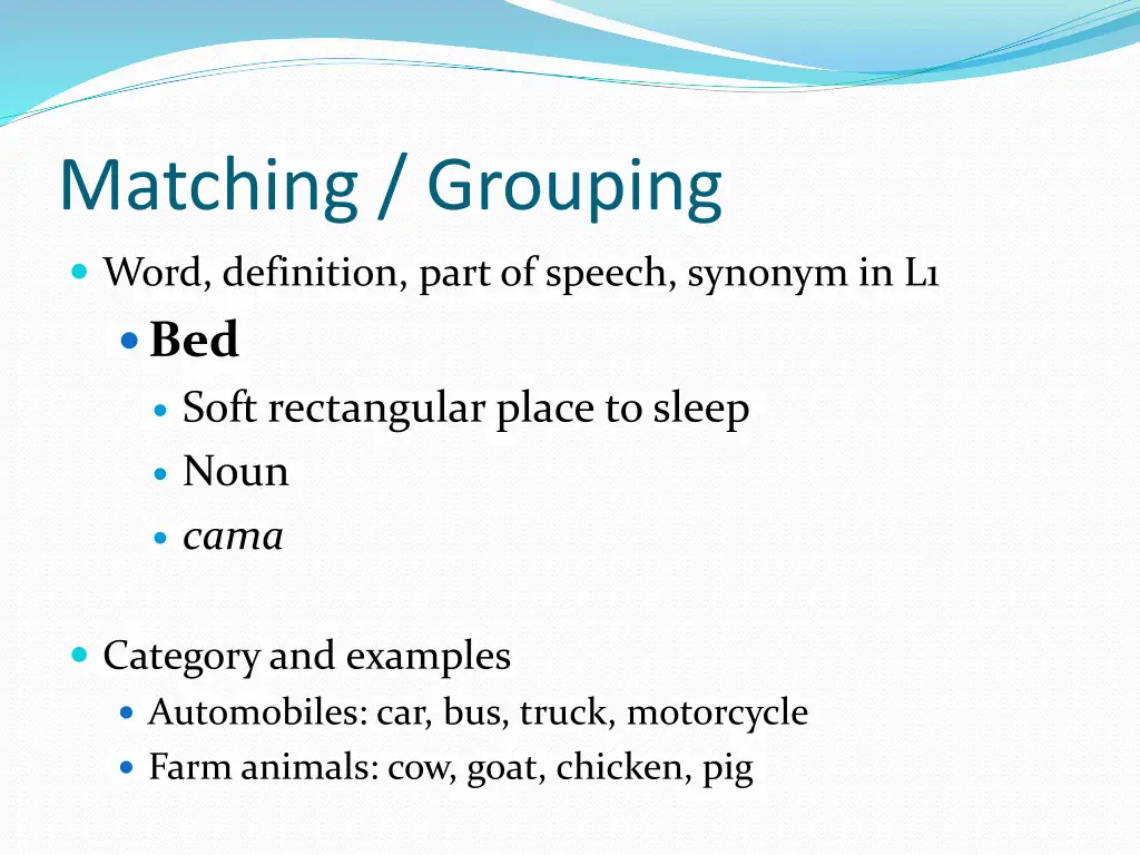 matching grouping
