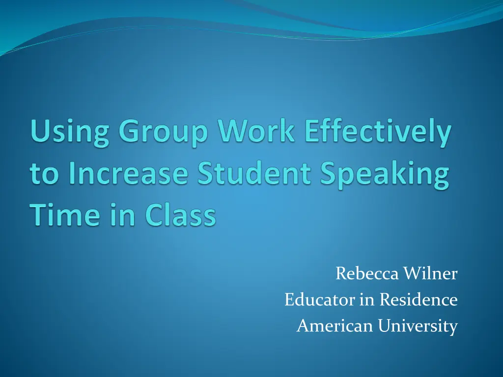 rebecca wilner educator in residence american
