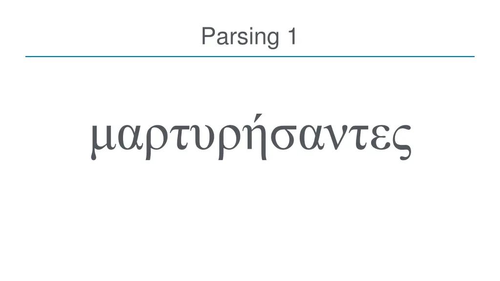 parsing 1