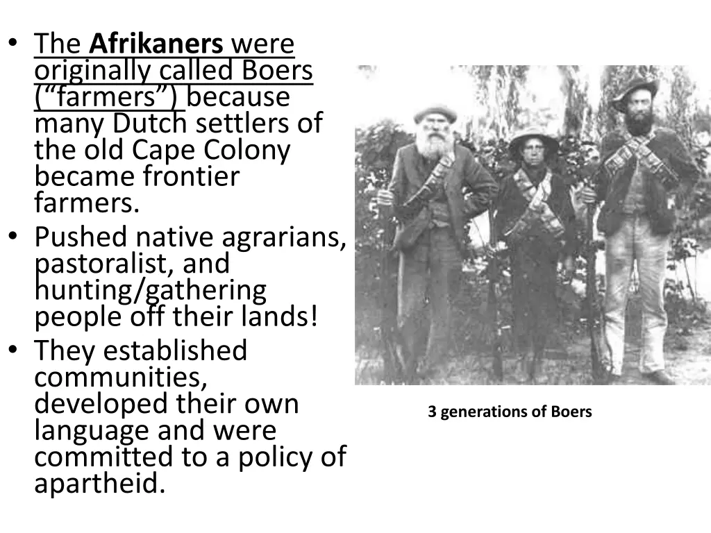 the afrikaners were originally called boers