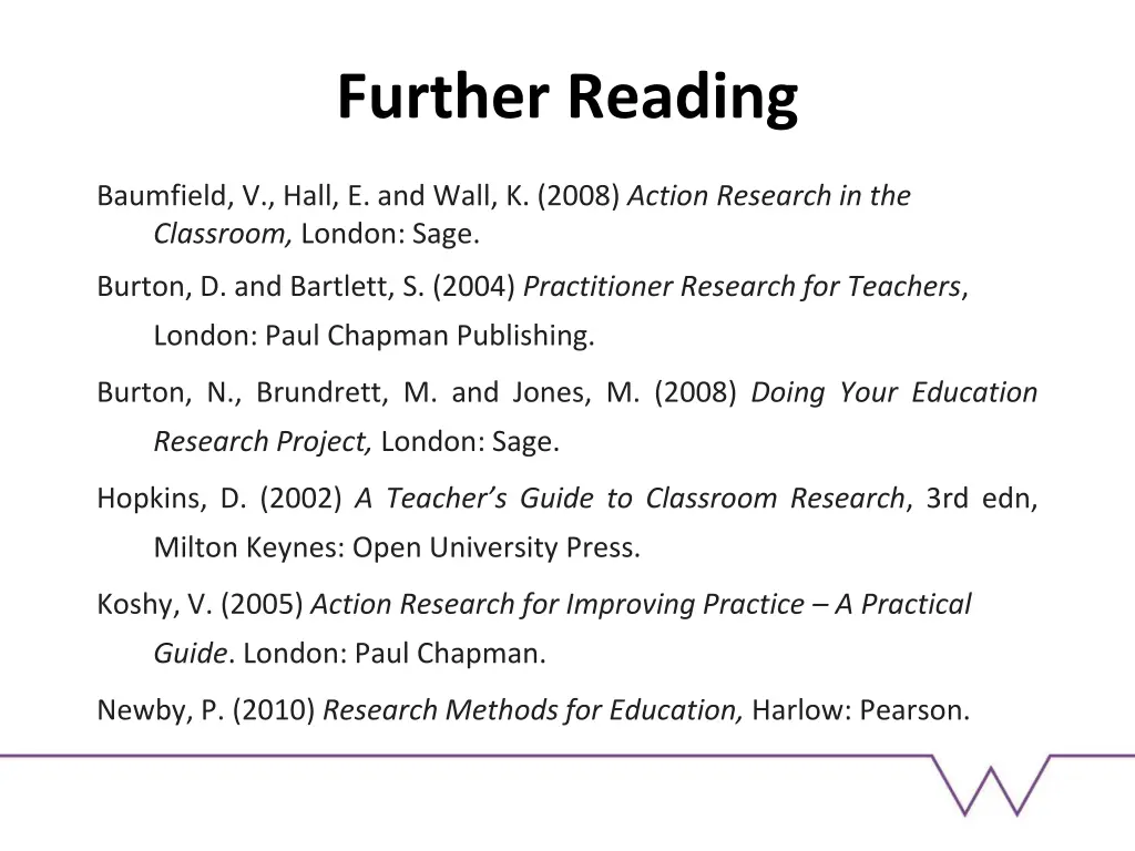 further reading