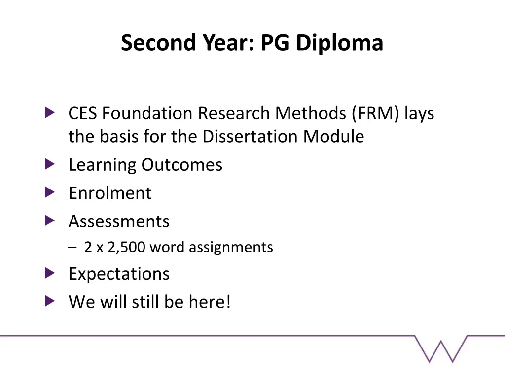 second year pg diploma