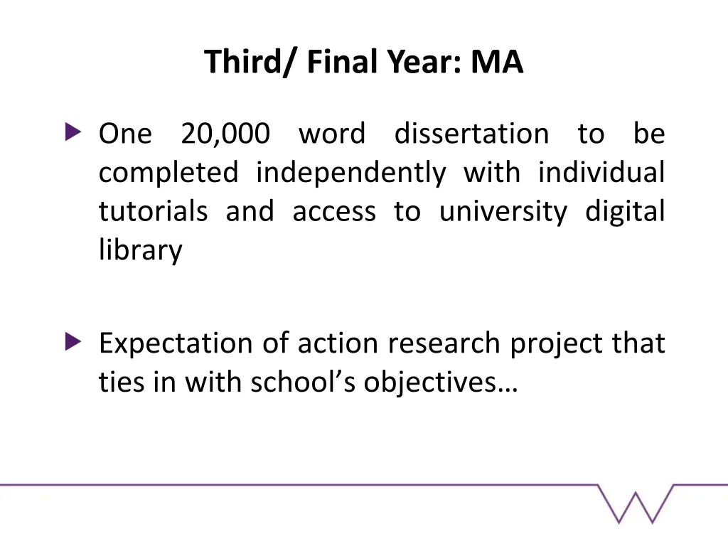third final year ma 1