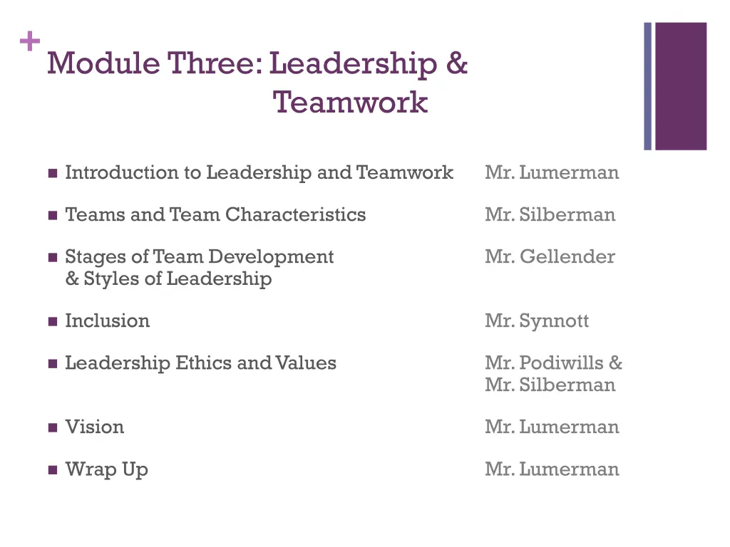 module three leadership