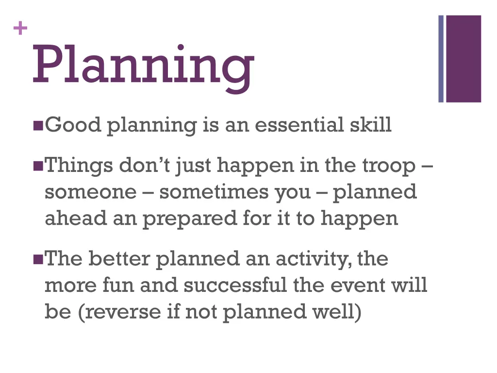 planning