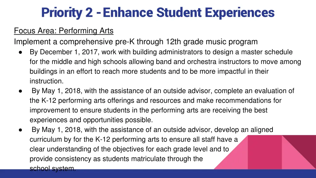 priority 2 enhance student experiences 1
