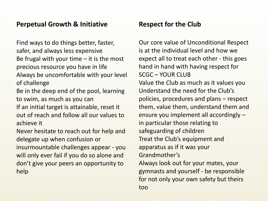 perpetual growth initiative