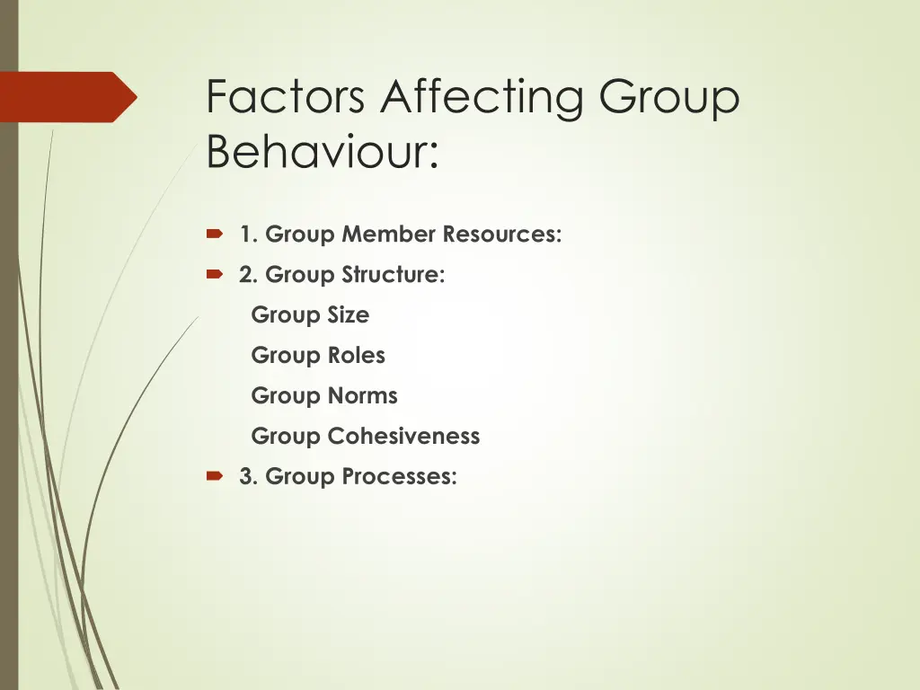 factors affecting group behaviour