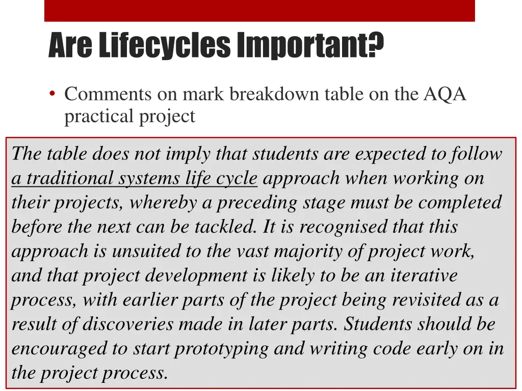 are lifecycles important