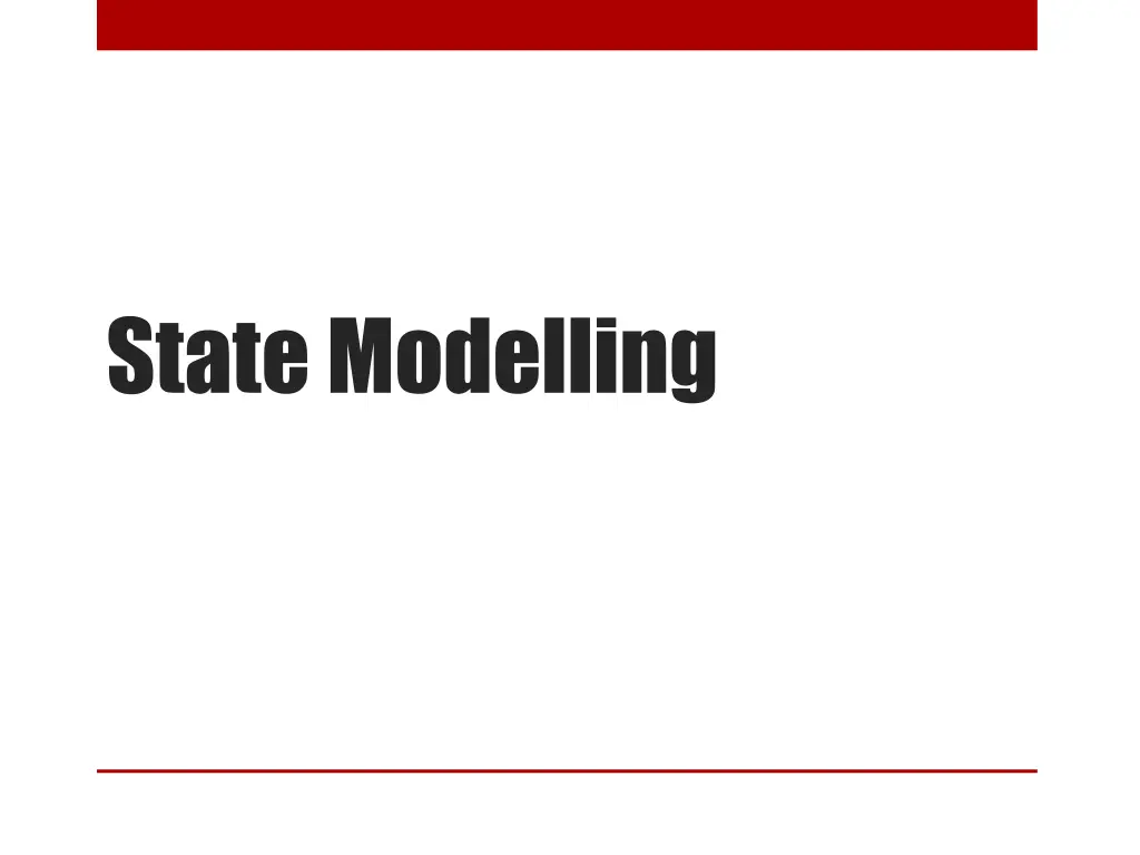 state modelling