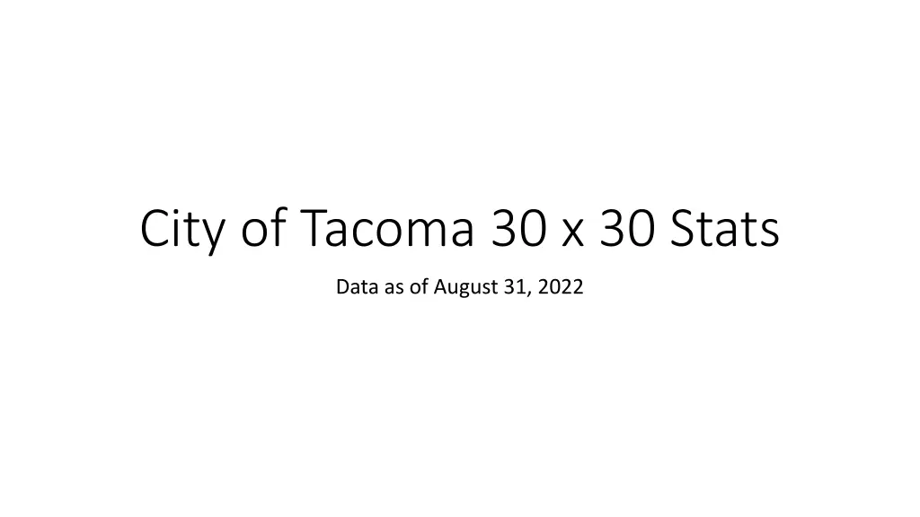 city of tacoma 30 x 30 stats
