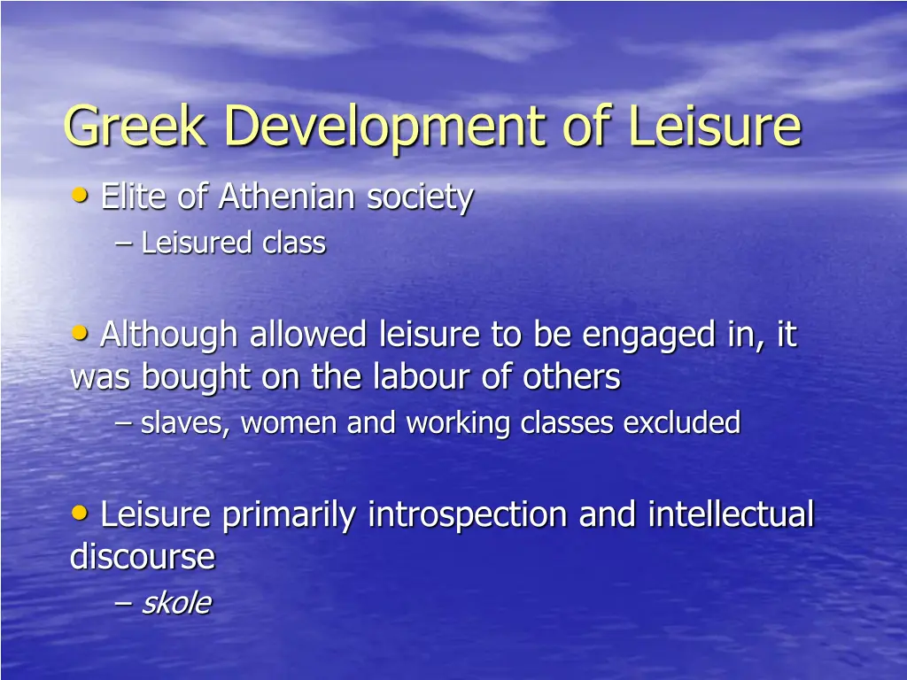 greek development of leisure elite of athenian
