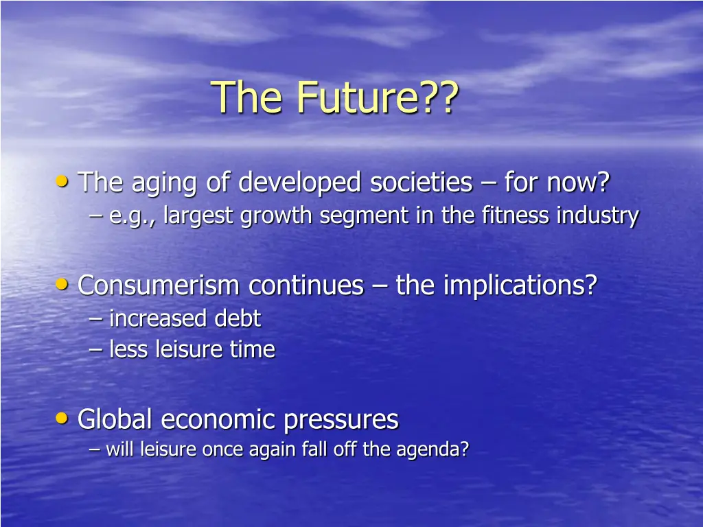 the future