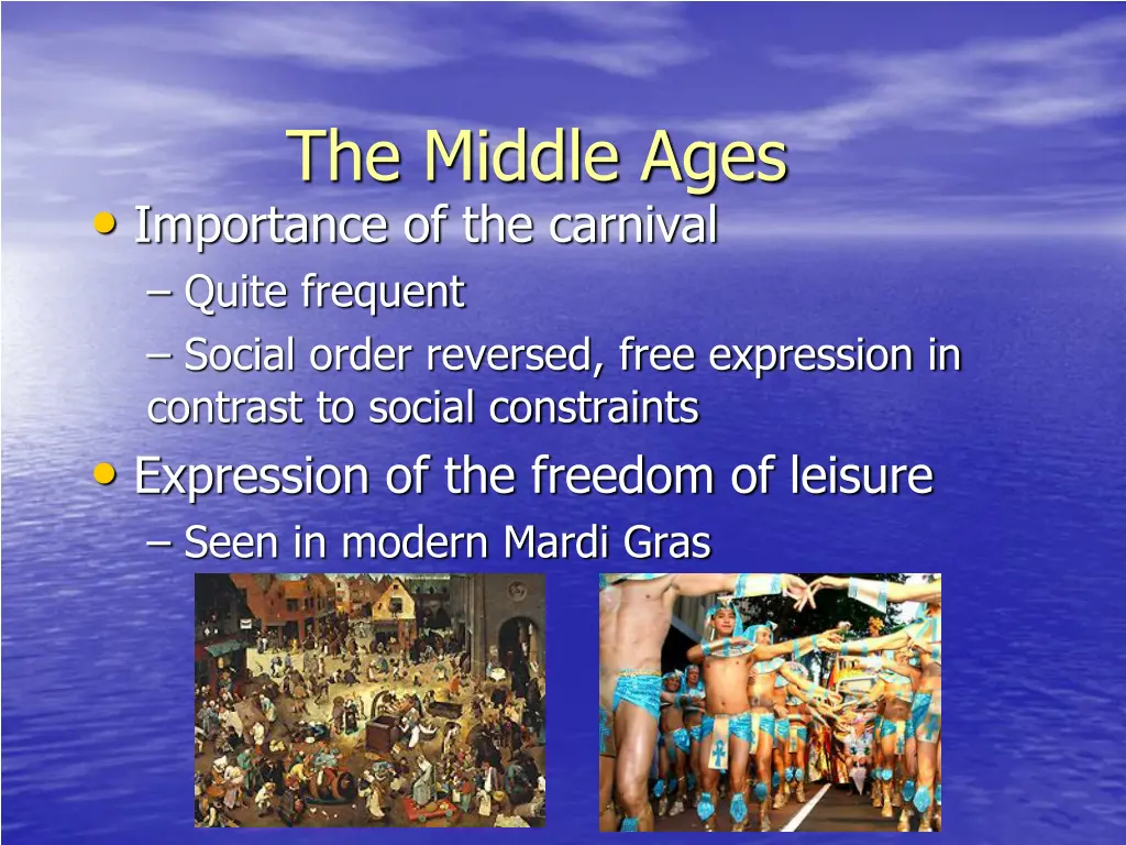 the middle ages importance of the carnival quite
