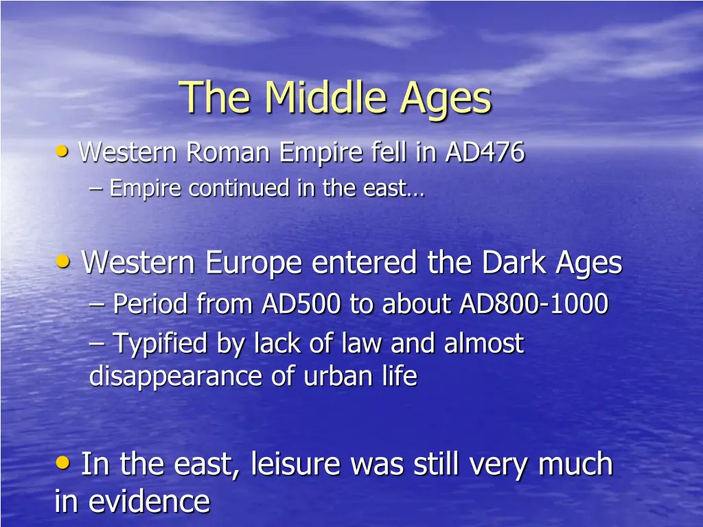 the middle ages western roman empire fell