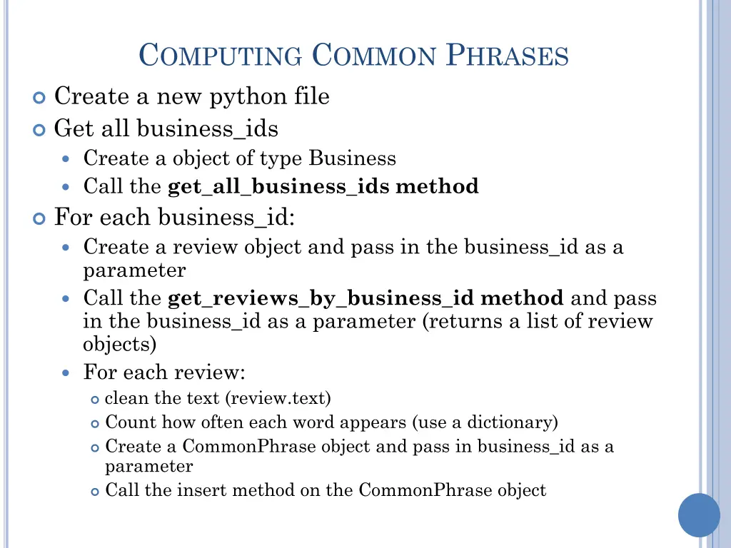 c omputing c ommon p hrases create a new python