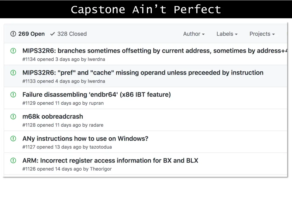 capstone ain t perfect