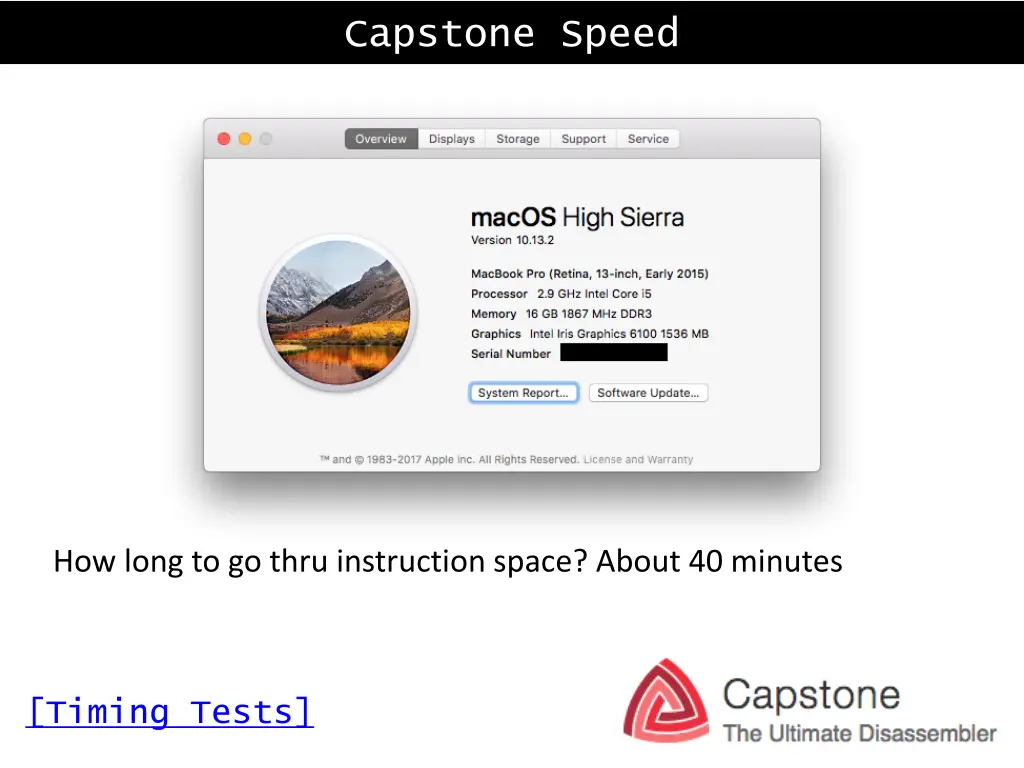 capstone speed