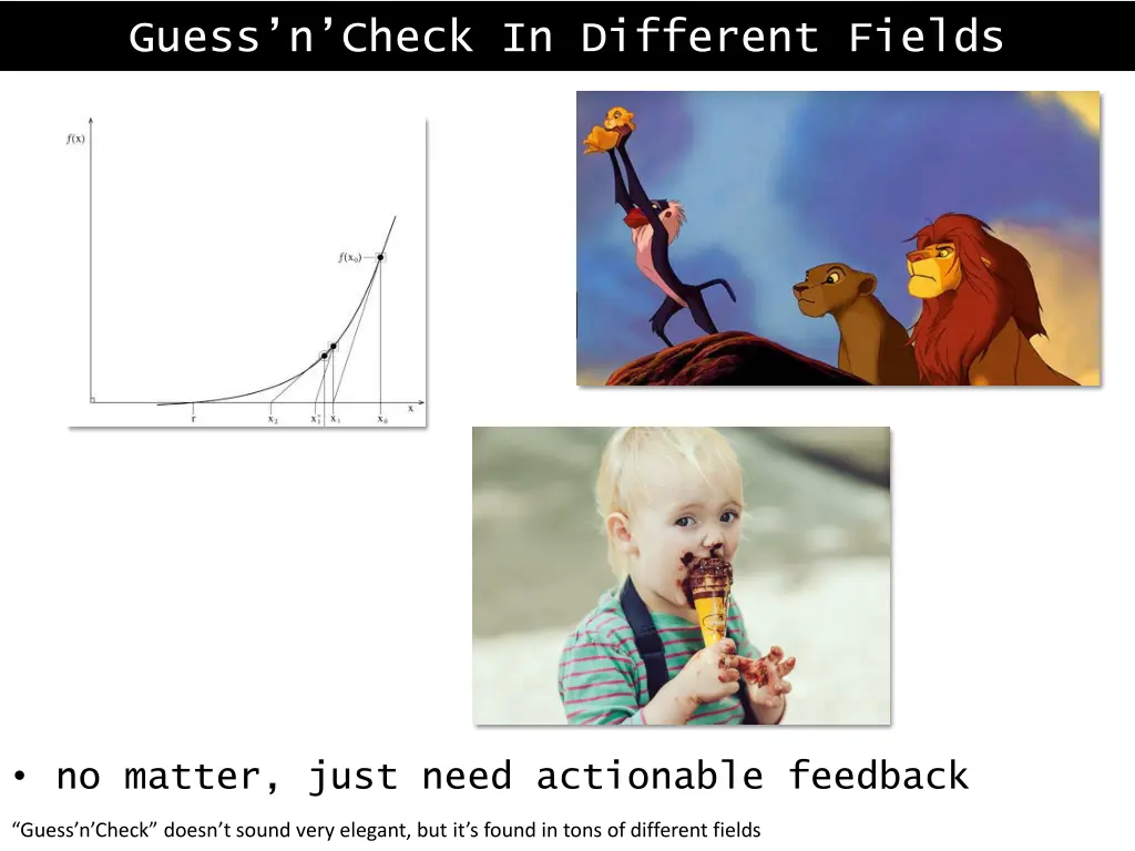 guess n check in different fields