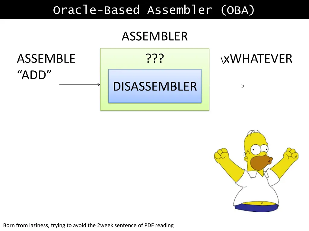 oracle based assembler oba