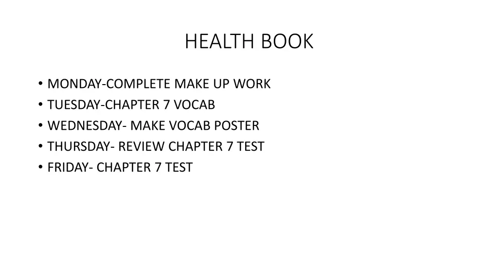 health book