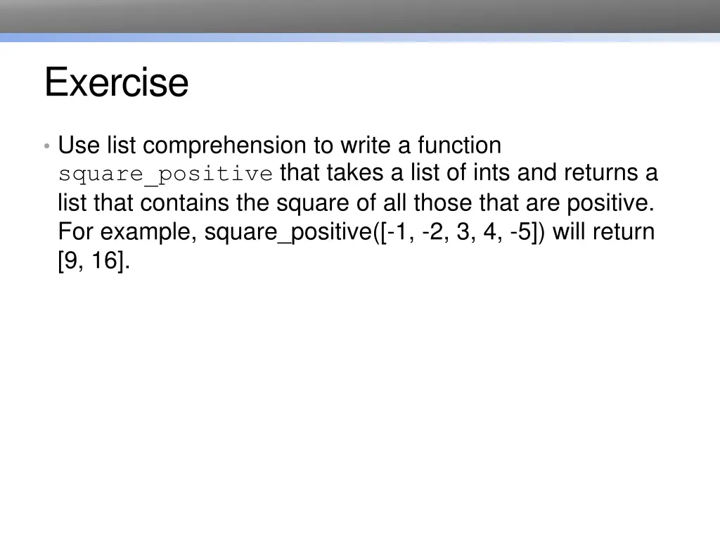 exercise 1