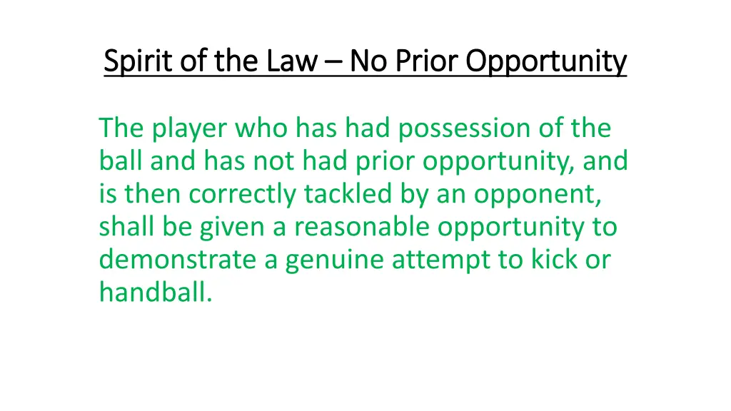 spirit of the law spirit of the law no prior