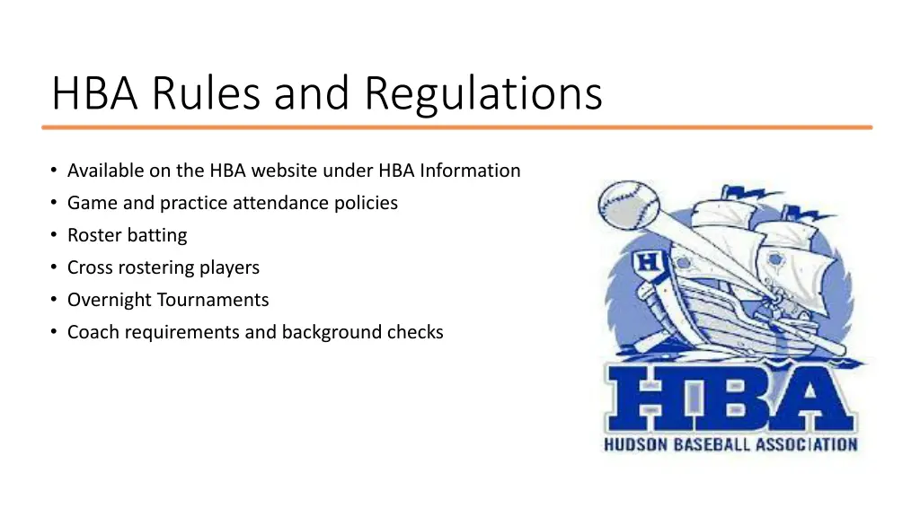 hba rules and regulations