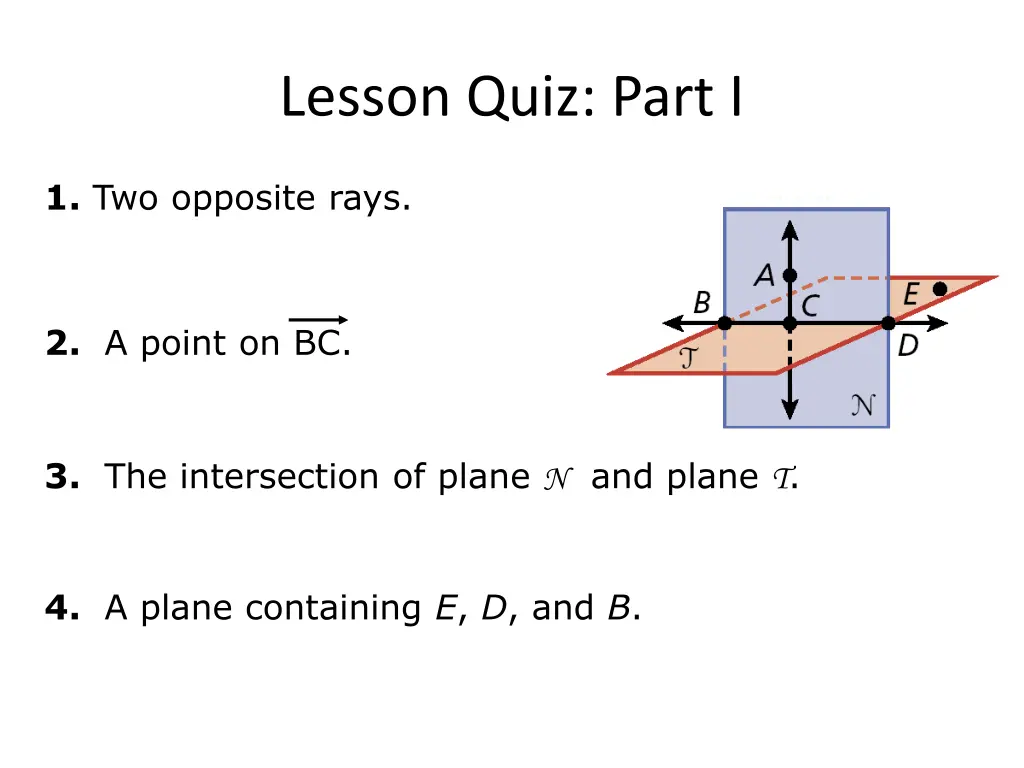lesson quiz part i