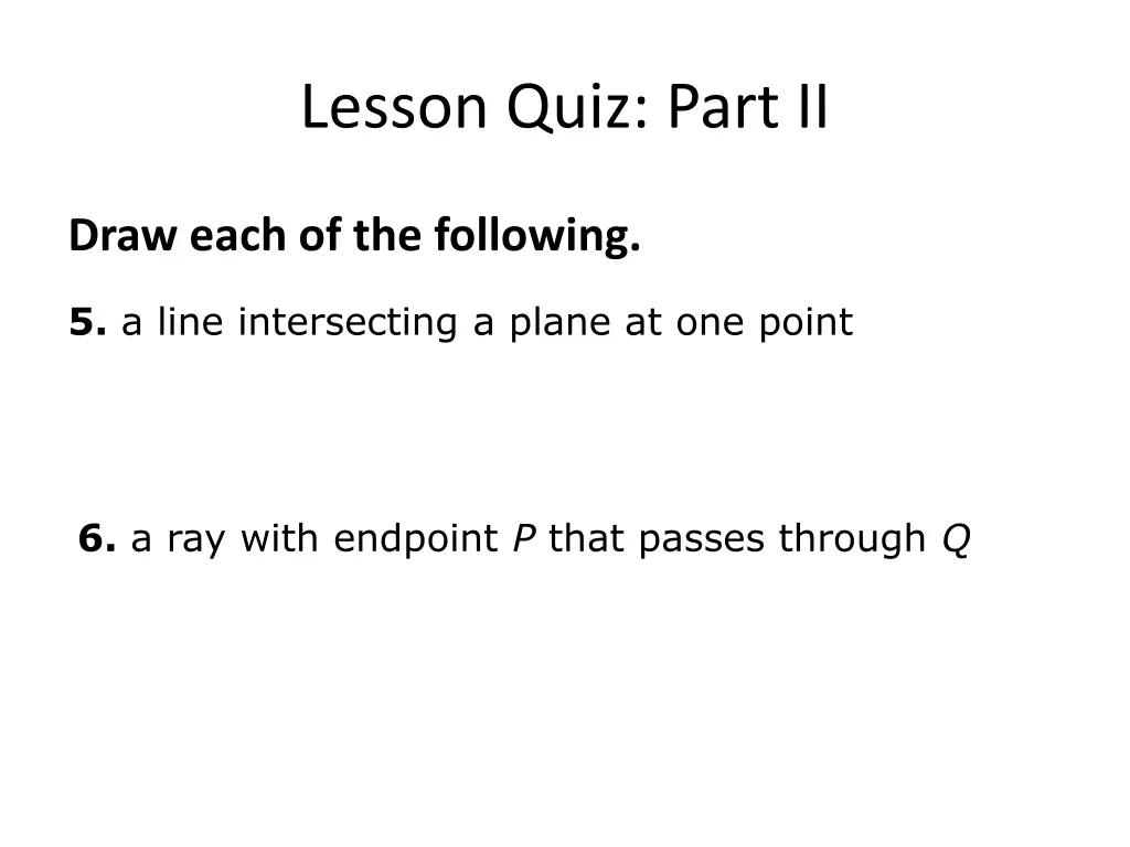 lesson quiz part ii