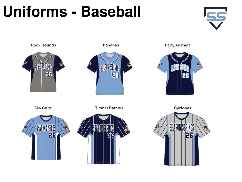 uniforms baseball