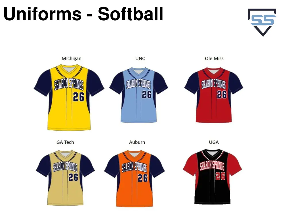 uniforms softball