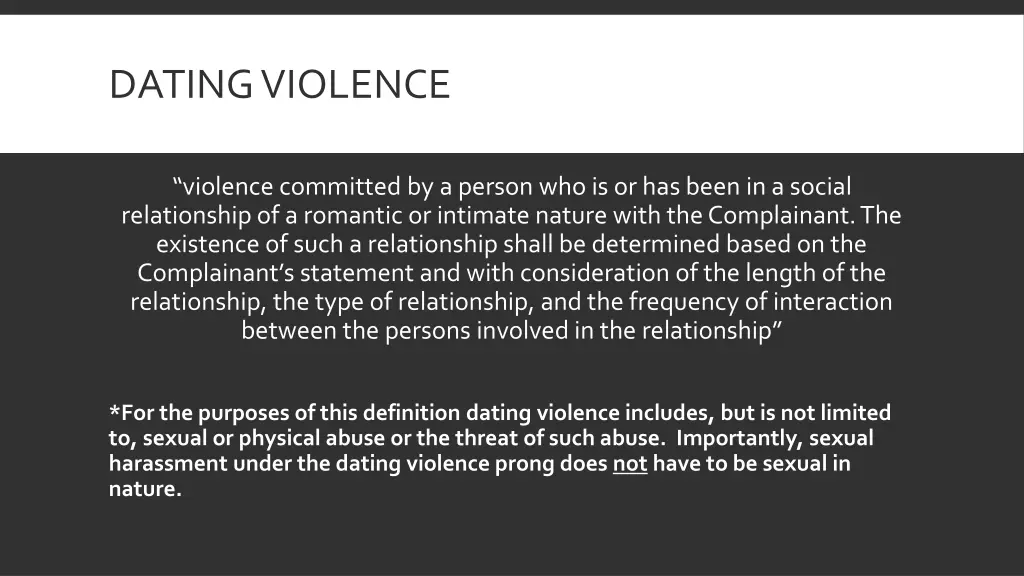 dating violence