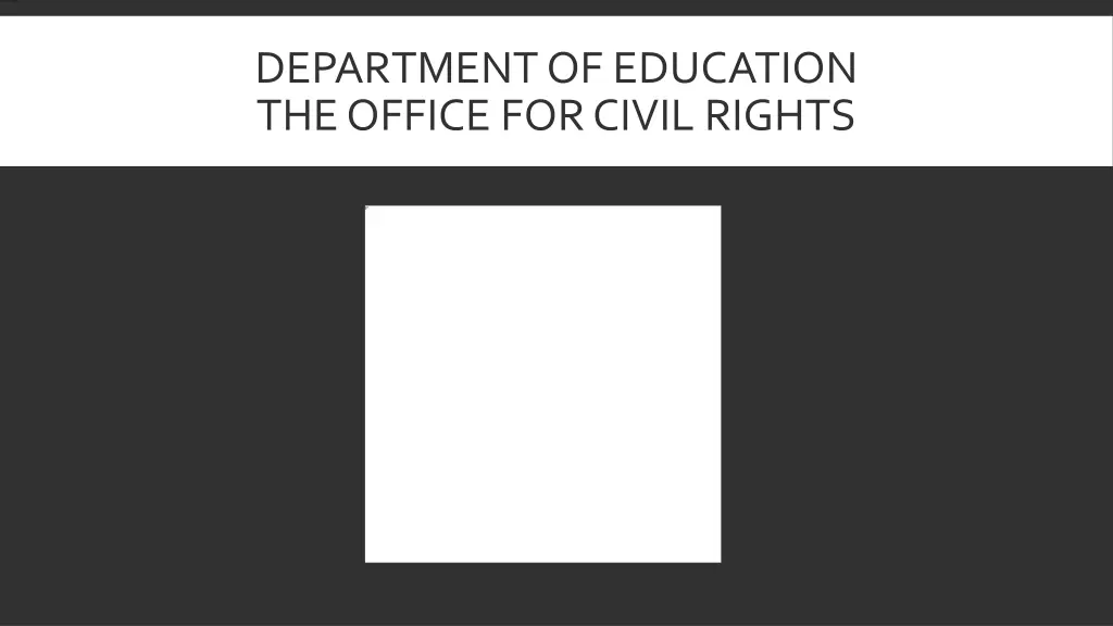 department of education the office for civil
