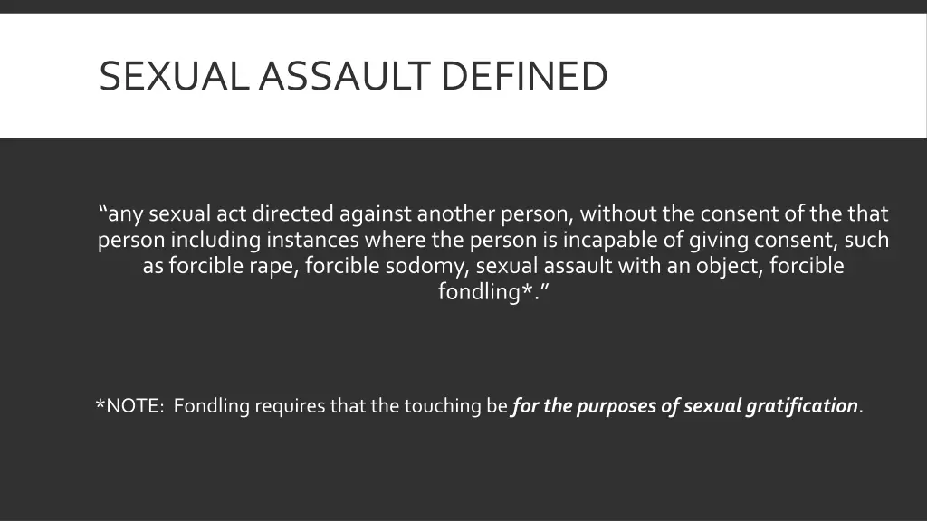 sexual assault defined