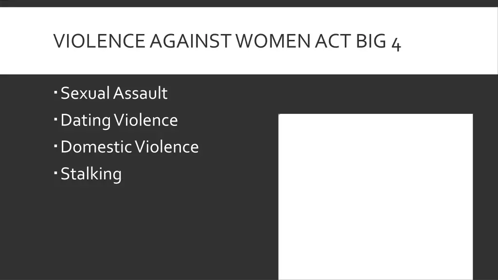 violence against women act big 4