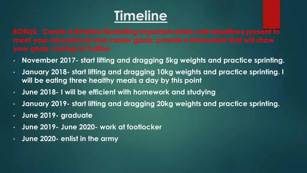 timeline