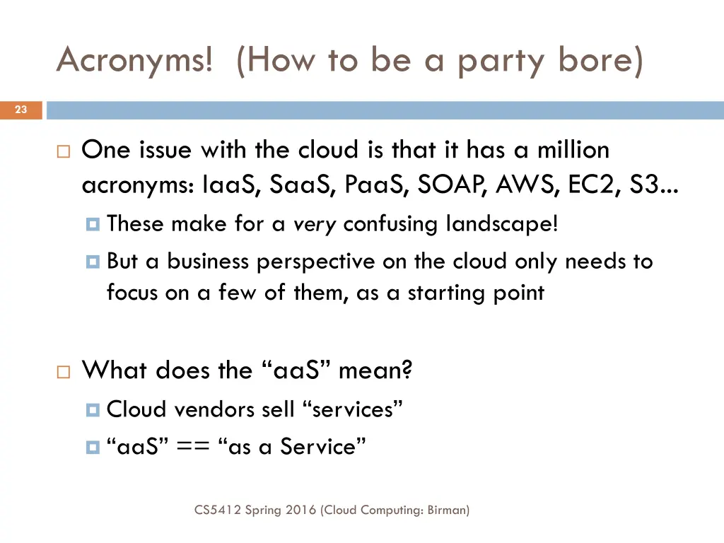 acronyms how to be a party bore