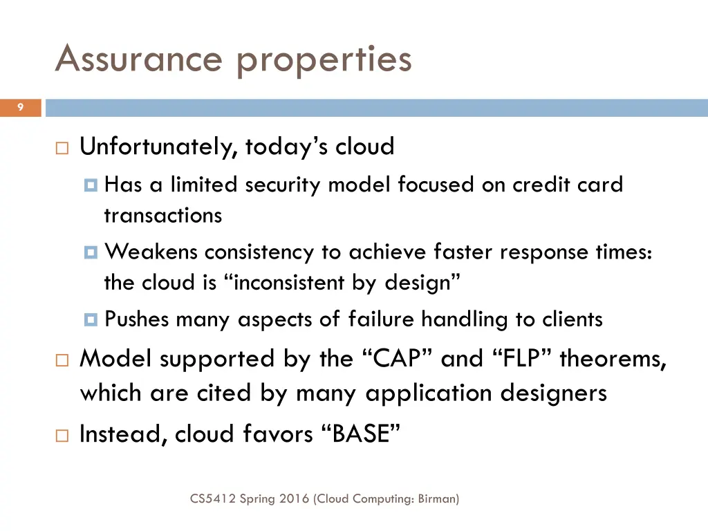 assurance properties
