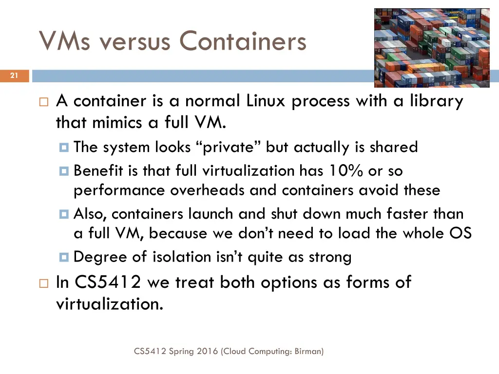 vms versus containers