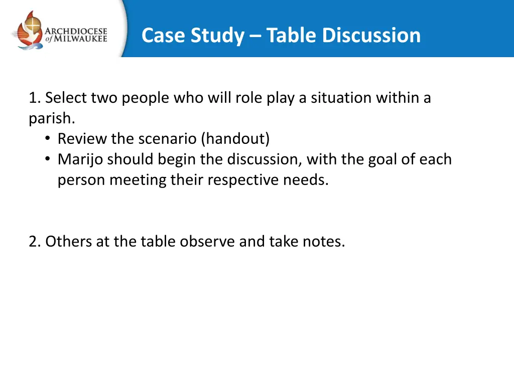 case study table discussion