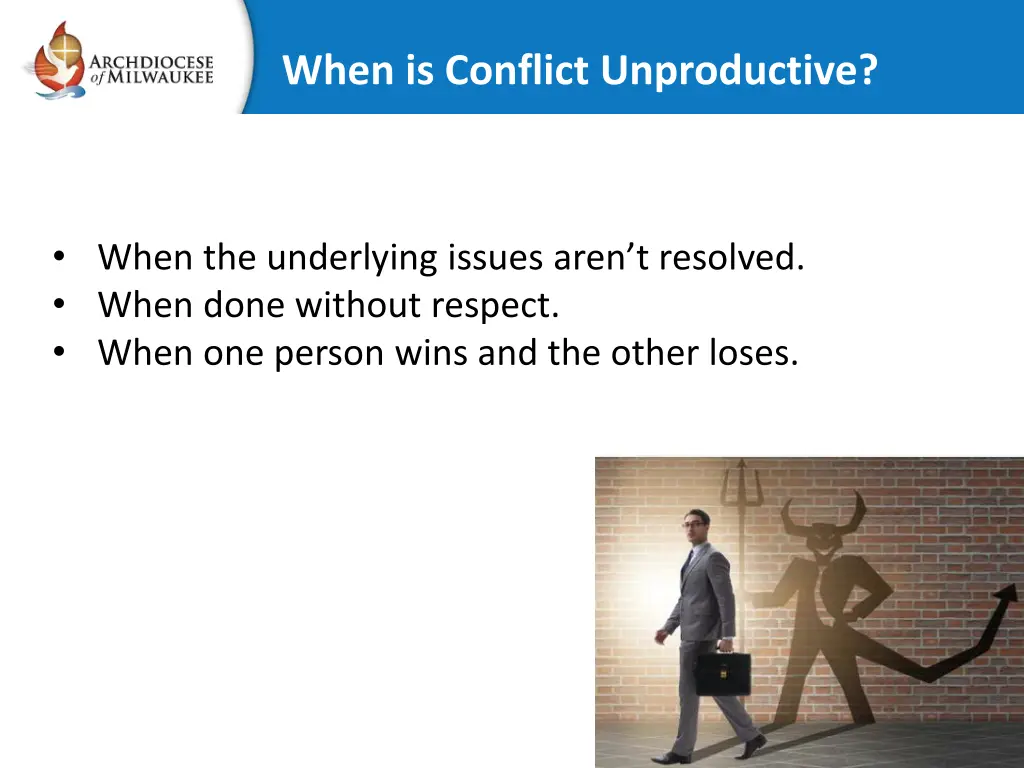 when is conflict unproductive
