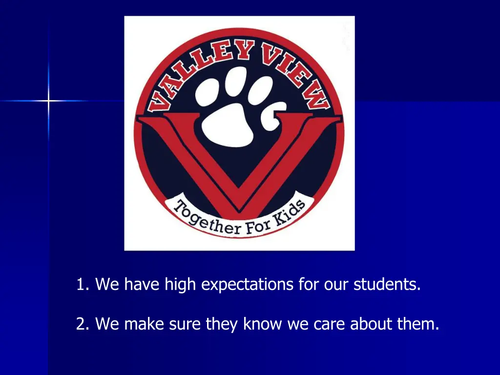 1 we have high expectations for our students