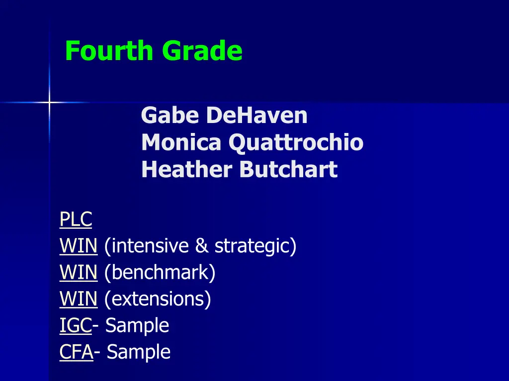 fourth grade