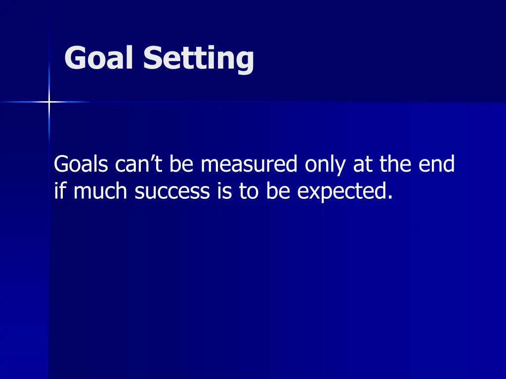 goal setting