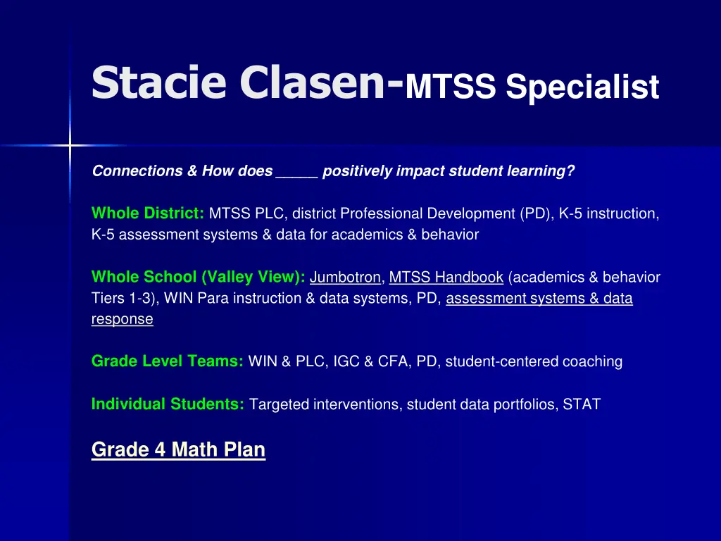 stacie clasen mtss specialist