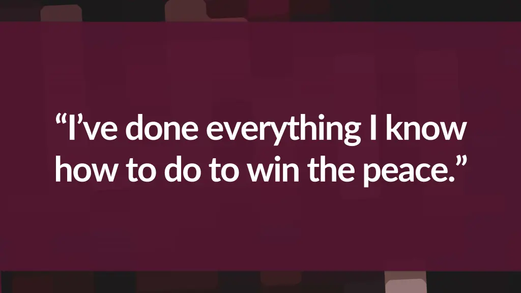 i ve done everything i know